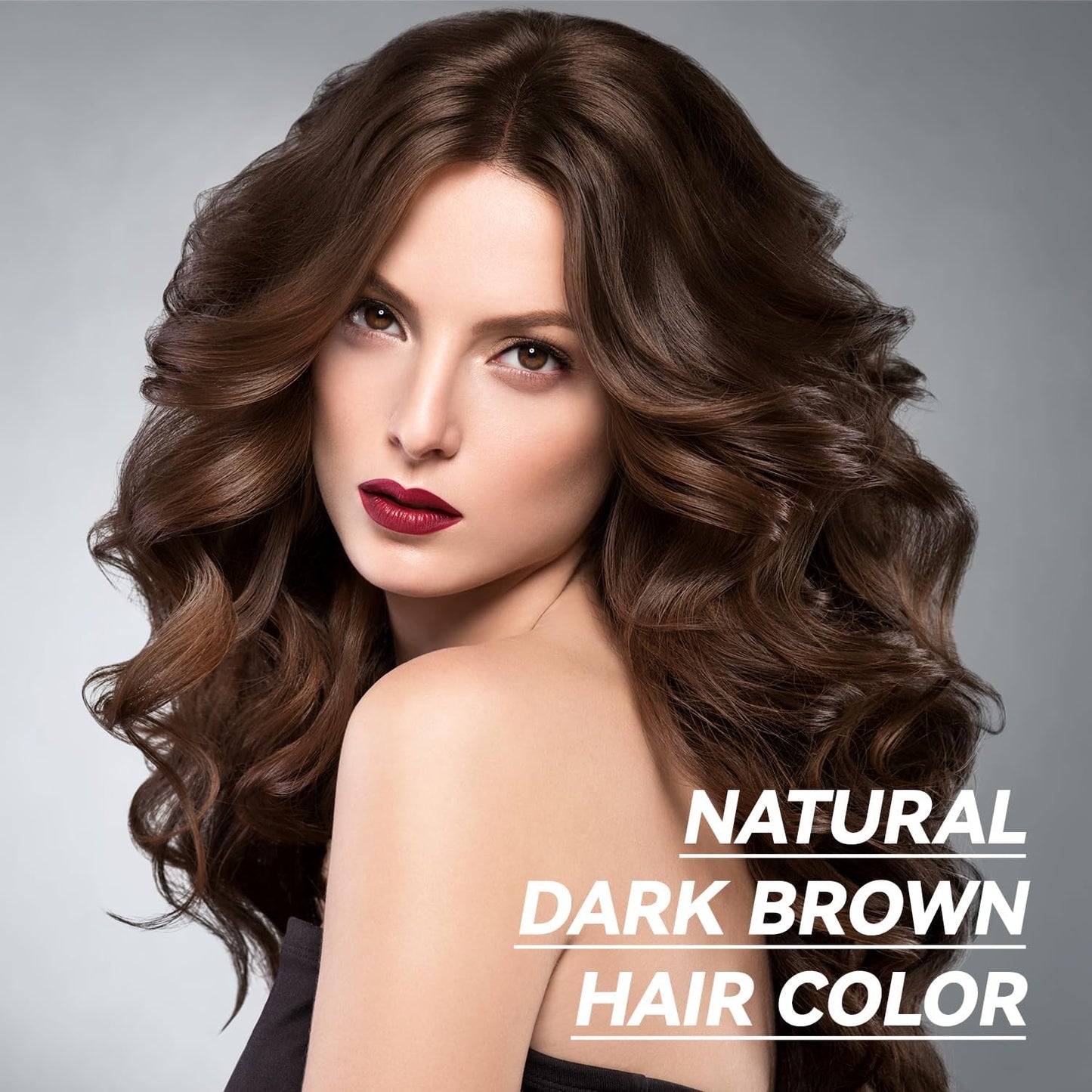 Dark Brown Hair Dye Shampoo 3 IN 1, Hair Color Shampoo for Gray Hair Coverage for Women Men, Herbal Formula with Ammonia-free Ingredients, Lasts up to 30 Days (16.9 Fl Oz)